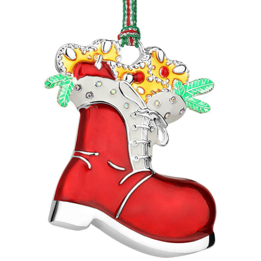 Newbridge Silverware Red Boot Christmas Tree Decoration-Goviers