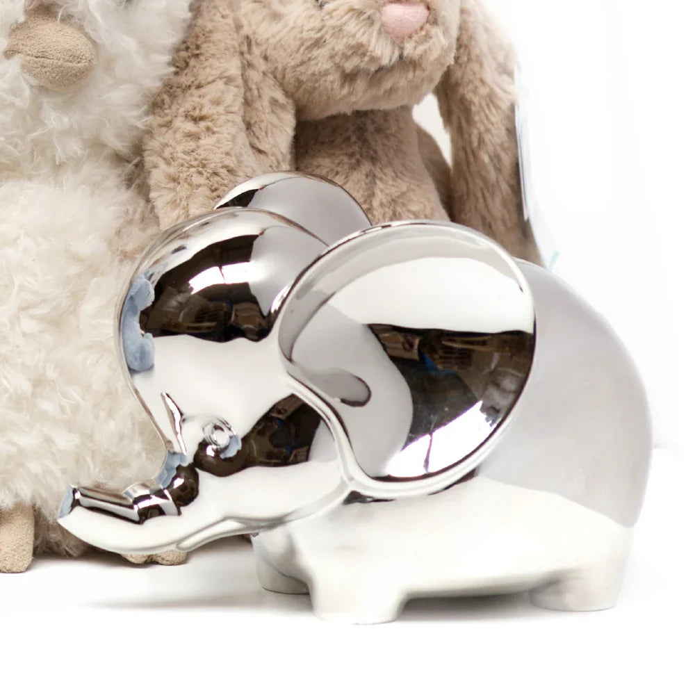 Newbridge Silverware Rhodium Plate Elephant Money Bank