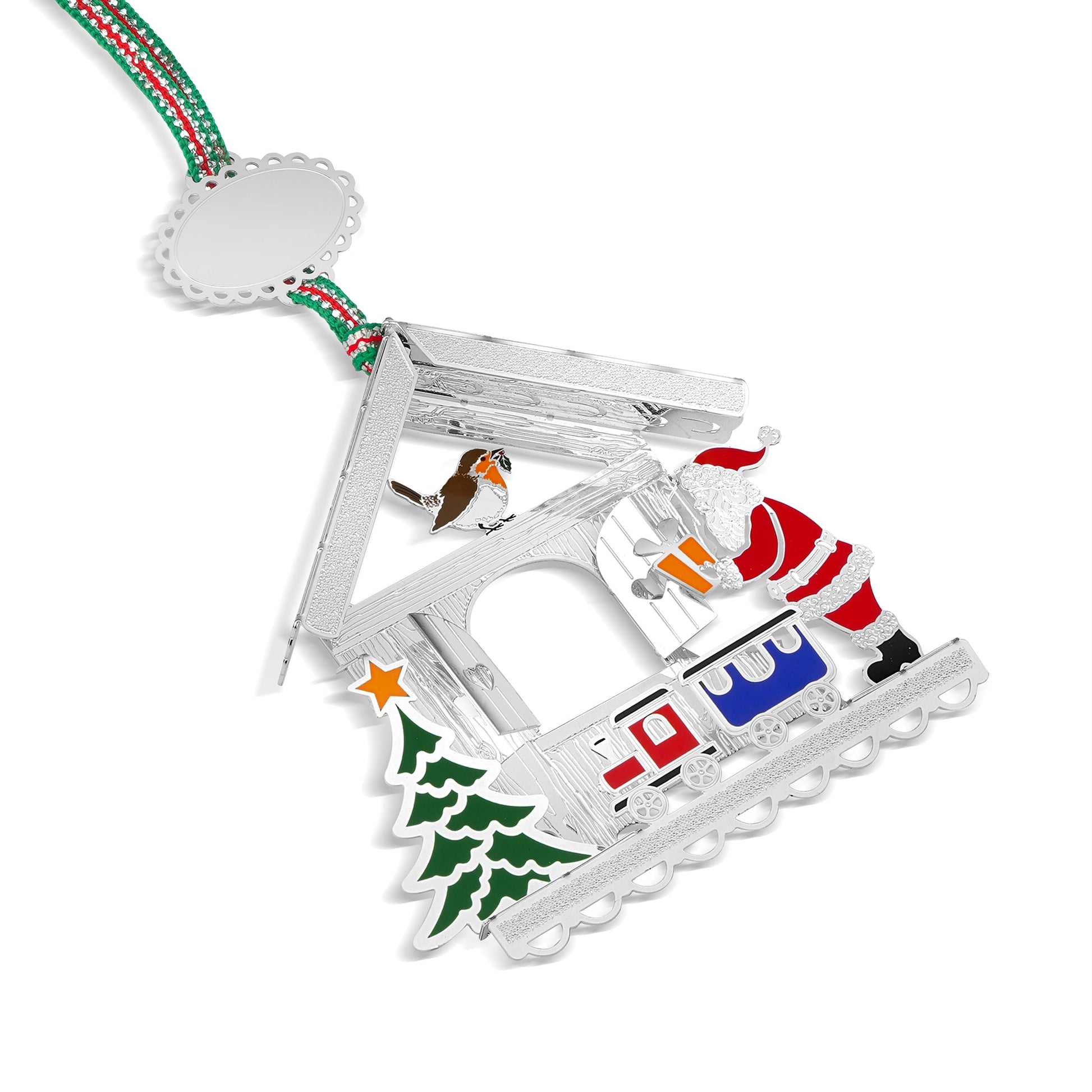 Newbridge Silverware Santa and Robin Christmas Tree Decoration - DELIVERY JULY-Goviers