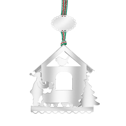 Newbridge Silverware Santa and Robin Christmas Tree Decoration - DELIVERY JULY-Goviers
