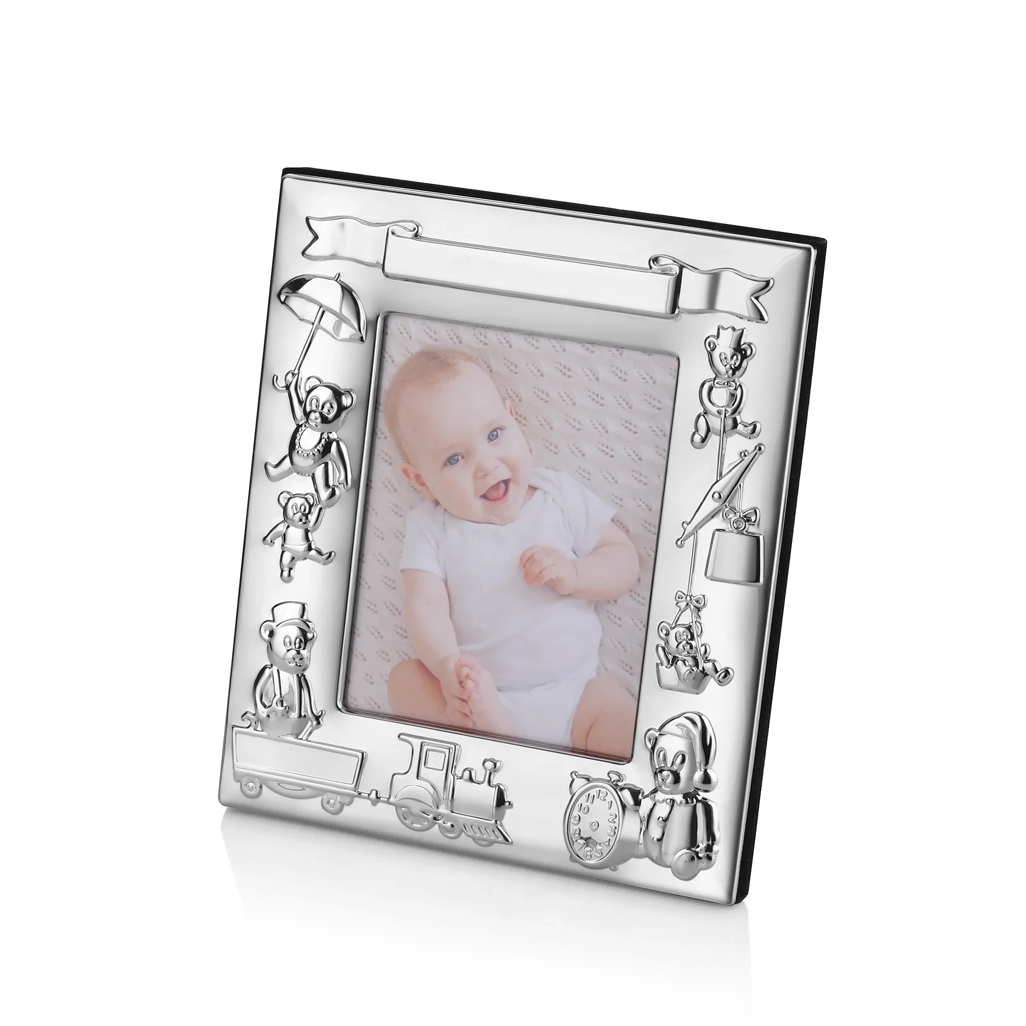 Newbridge Silverware Silver Plated Teddy Bear Frame 3x5"