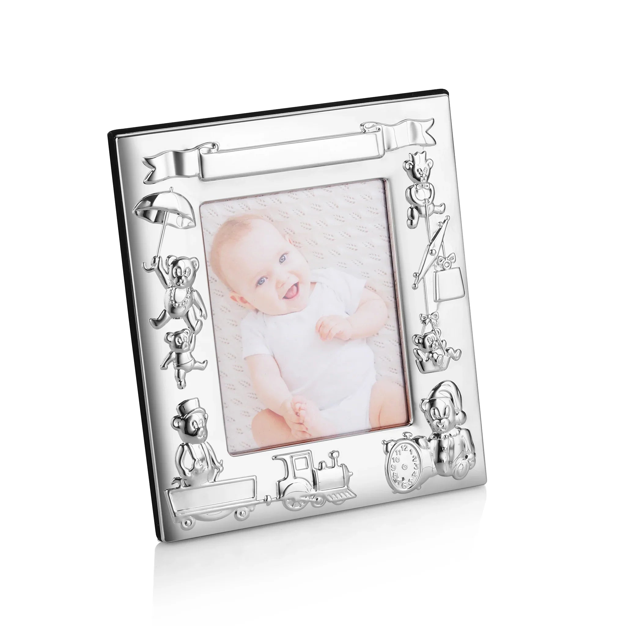 Newbridge Silverware Silver Plated Teddy Bear Frame 3x5"