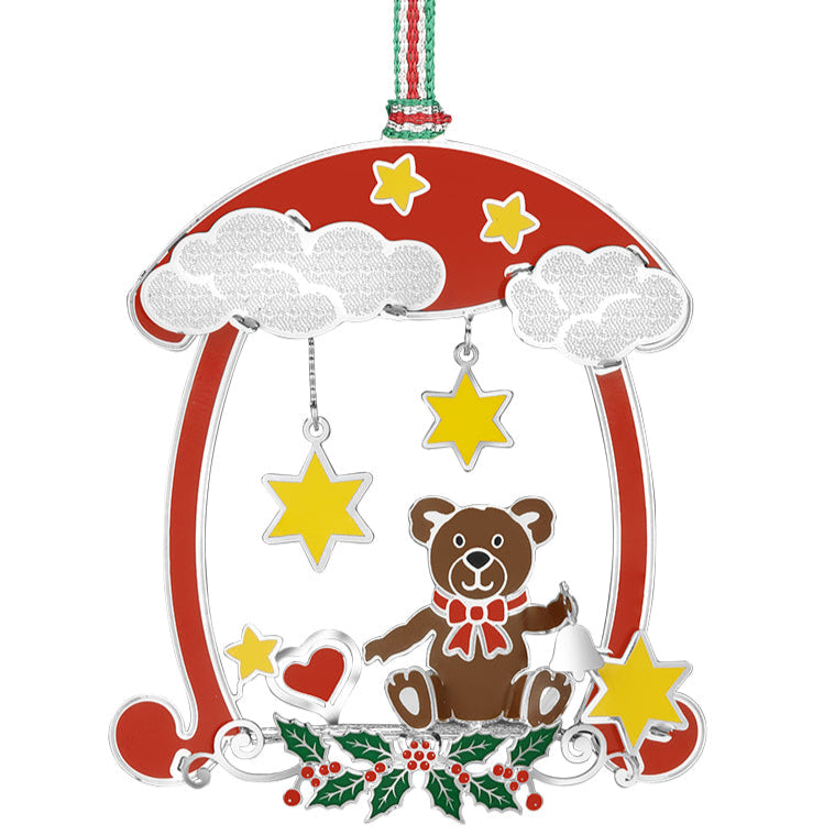 Newbridge Silverware Teddy Bear Mobile Christmas Tree Decoration