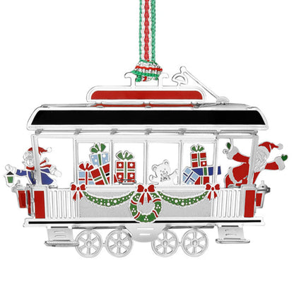 Newbridge Silverware Tram Carriage Christmas Tree Decoration-Goviers