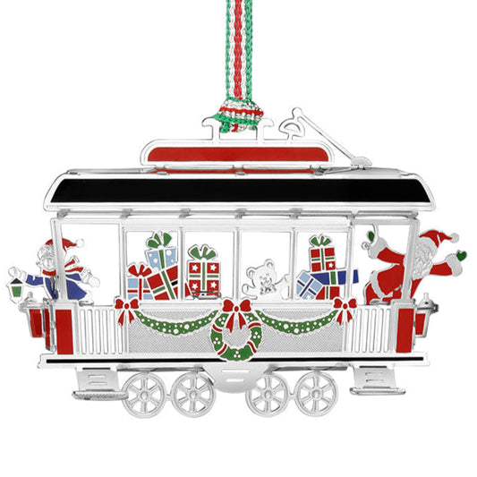 Newbridge Silverware Tram Carriage Christmas Tree Decoration-Goviers