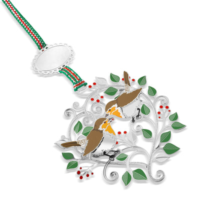 Newbridge Silverware Winter Robins Christmas Tree Decoration - DELIVERY JULY-Goviers