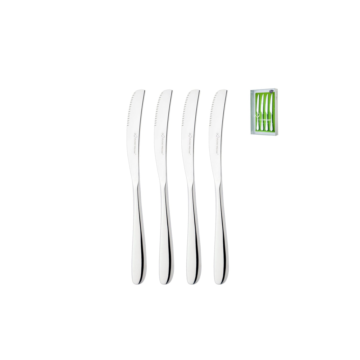 Studio William Olive Mirror Steak Kinfe Set of 4