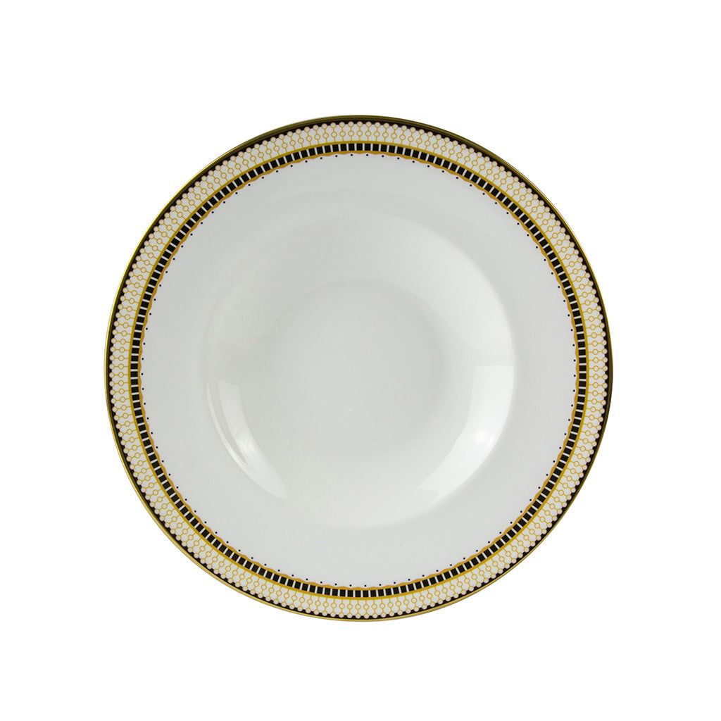 Royal Crown Derby Oscillate Ochre Pasta Plate 27cm