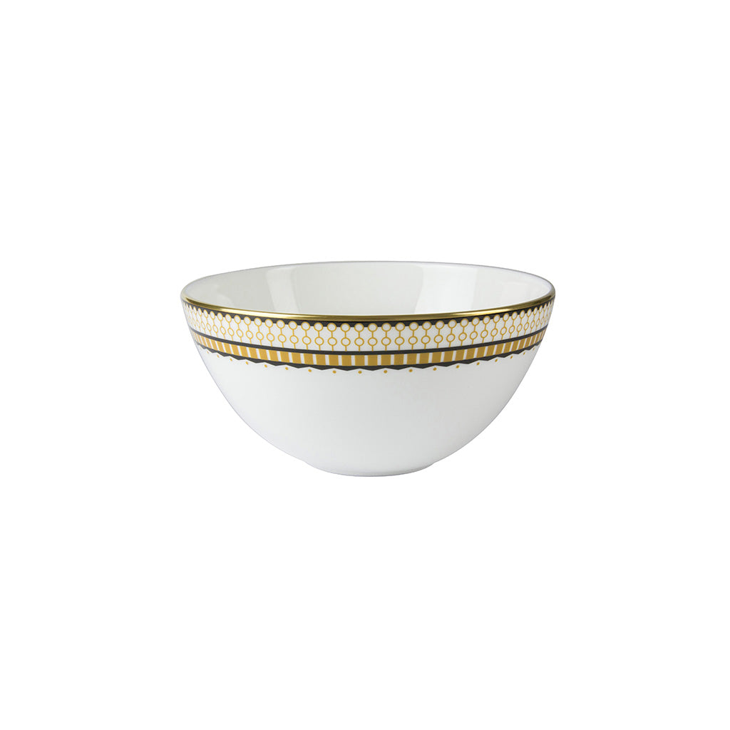 Royal Crown Derby Oscillate Ochre Deep Coupe Bowl 14.5cm