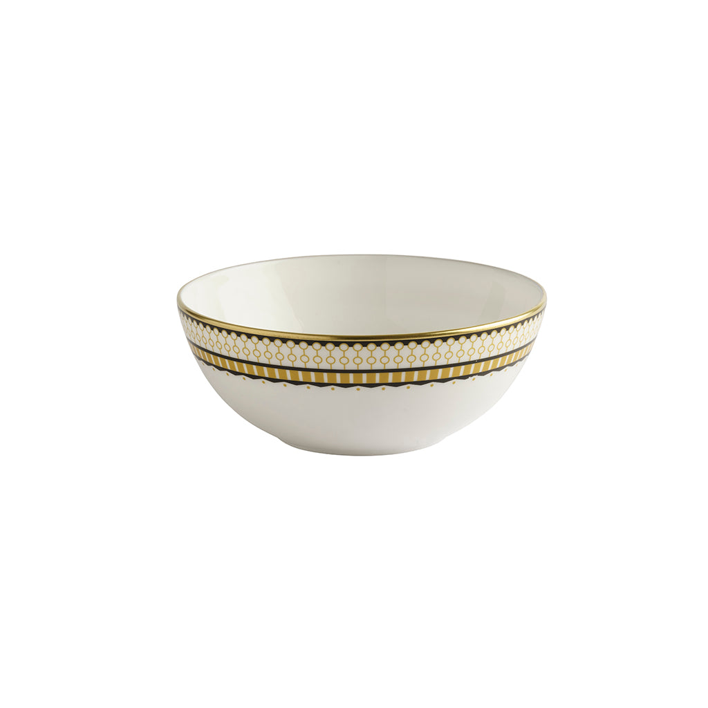 Royal Crown Derby Oscillate Ochre Bowl 13cm