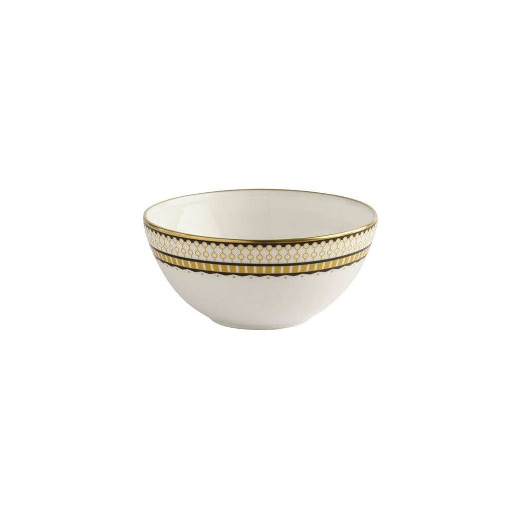 Royal Crown Derby Oscillate Ochre Bowl 11.5cm