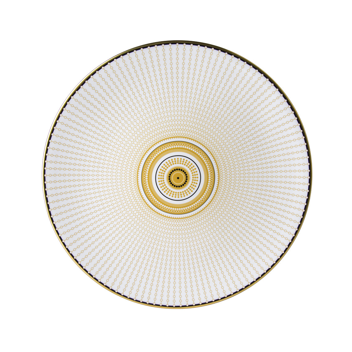 Royal Crown Derby Oscillate Ochre Coupe Plate 34cm