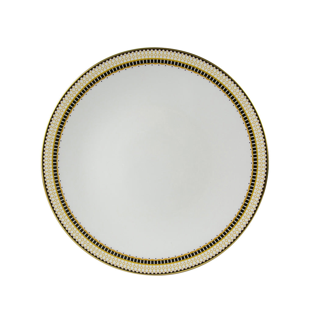 Royal Crown Derby Oscillate Ochre Coupe Plate 27.3cm