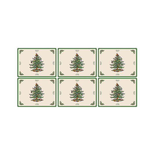 Pimpernel Christmas Tree Small Placemats Set of 6-Home & Garden > Kitchen & Dining > Barware > Coasters-Goviers