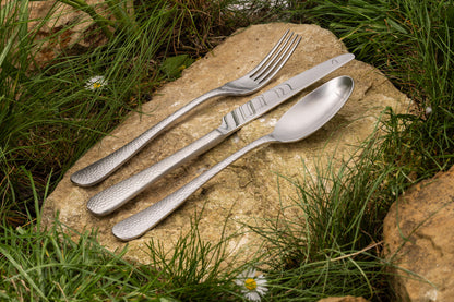 Charingworth Planish Satin 42 Piece Cutlery Set