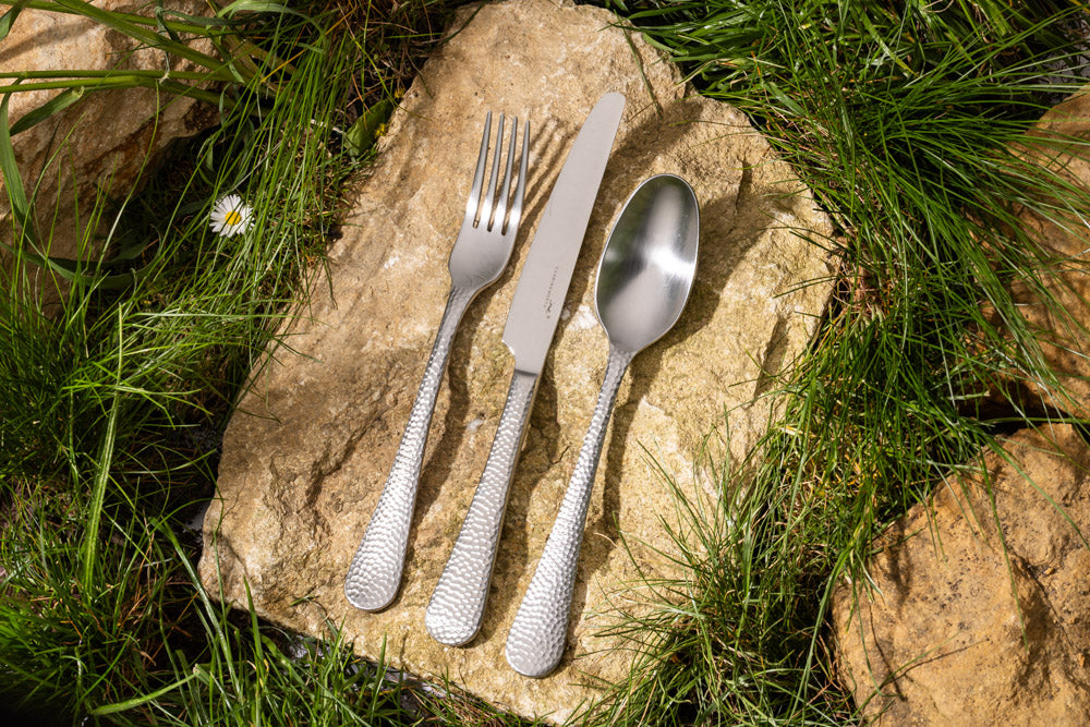 Charingworth Planish Satin 42 Piece Cutlery Set