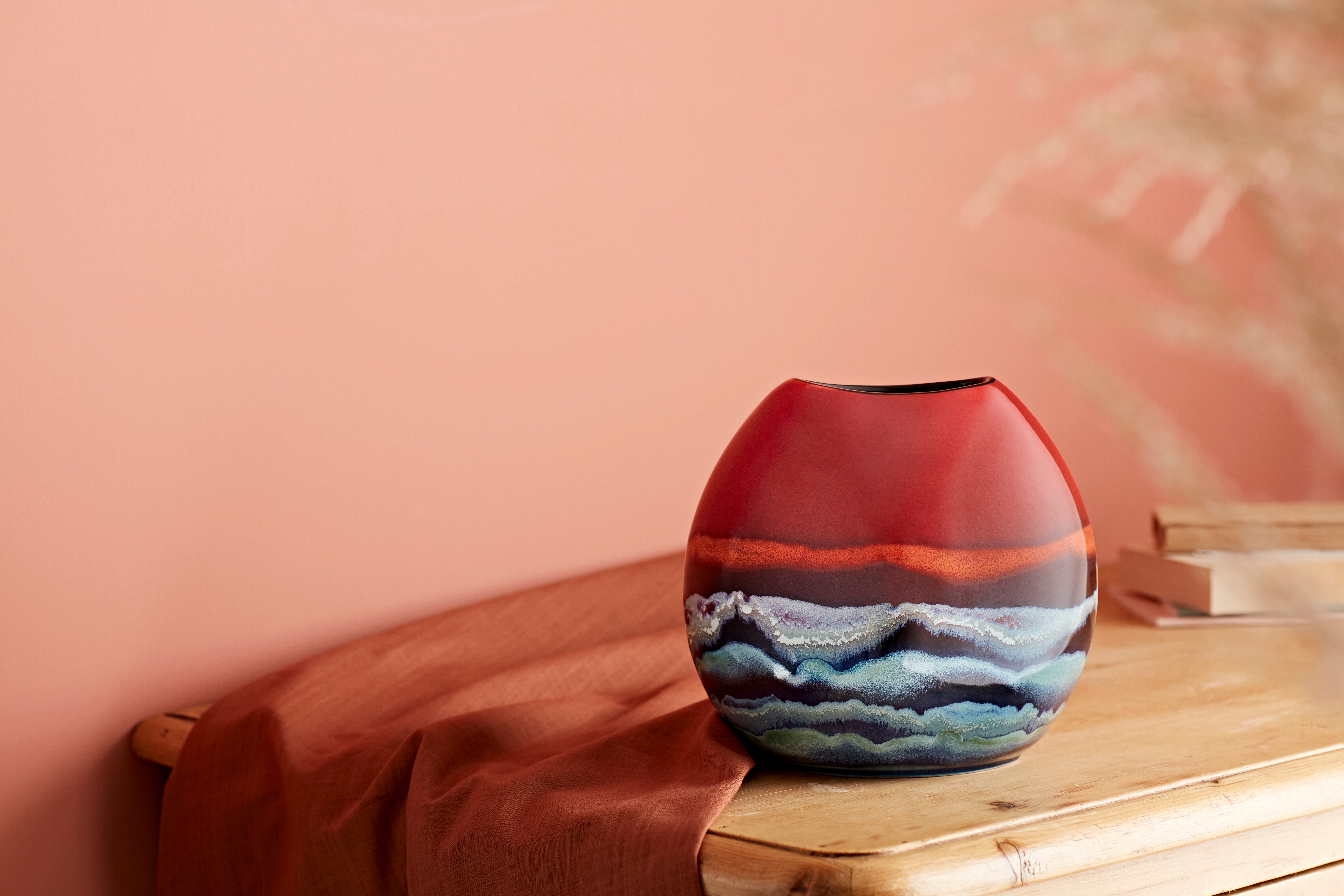 Poole Pottery Horizon 20cm Purse Vase