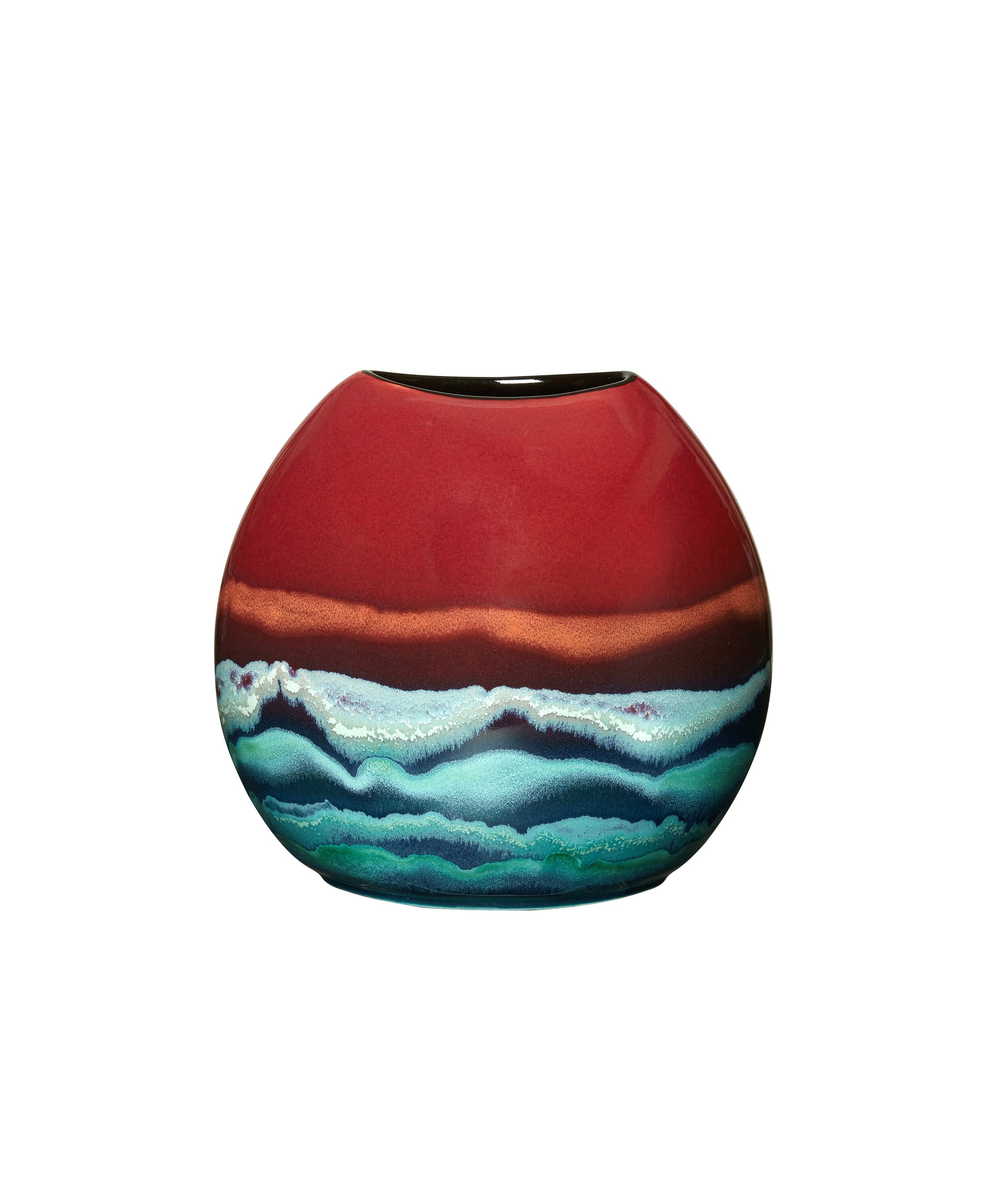 Poole Pottery Horizon 20cm Purse Vase