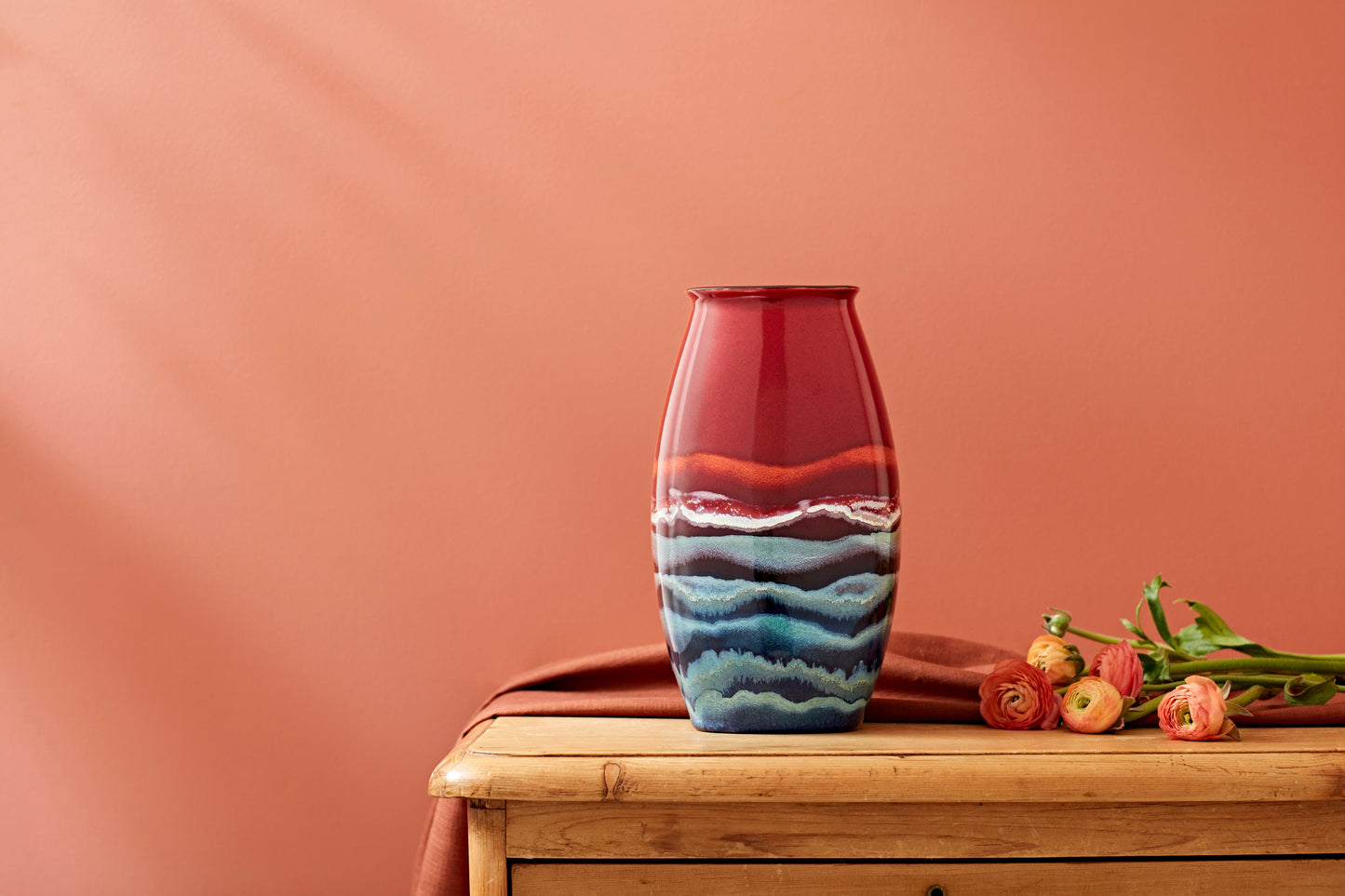 Poole Pottery Horizon 26cm Manhattan Vase-Goviers