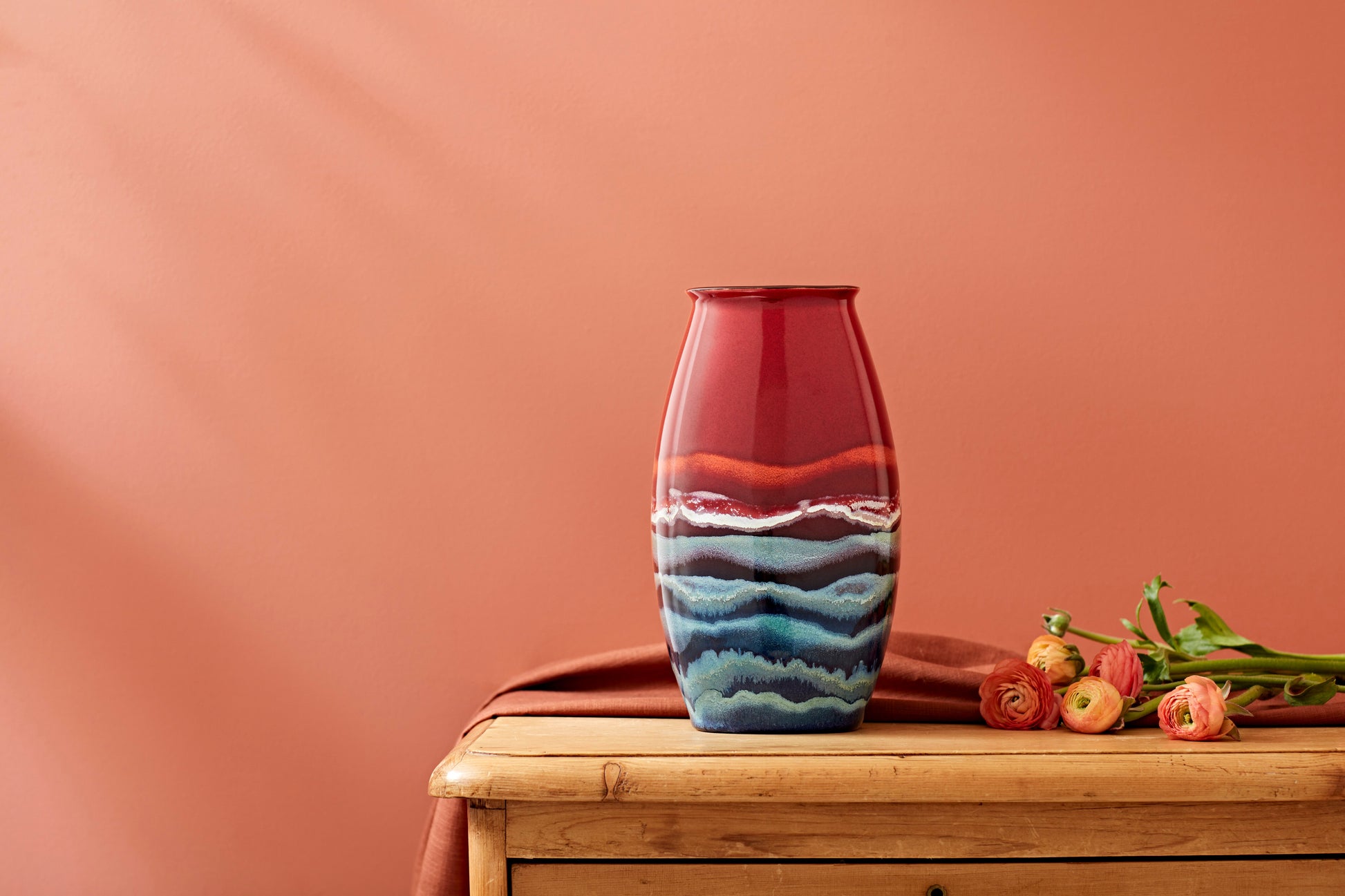 Poole Pottery Horizon 26cm Manhattan Vase-Goviers