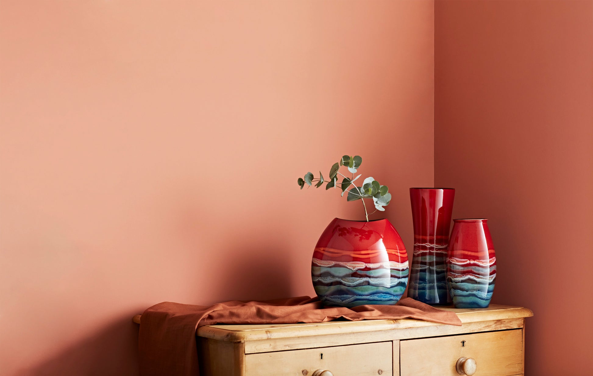 Poole Pottery Horizon 34cm Hourglass Vase-Goviers