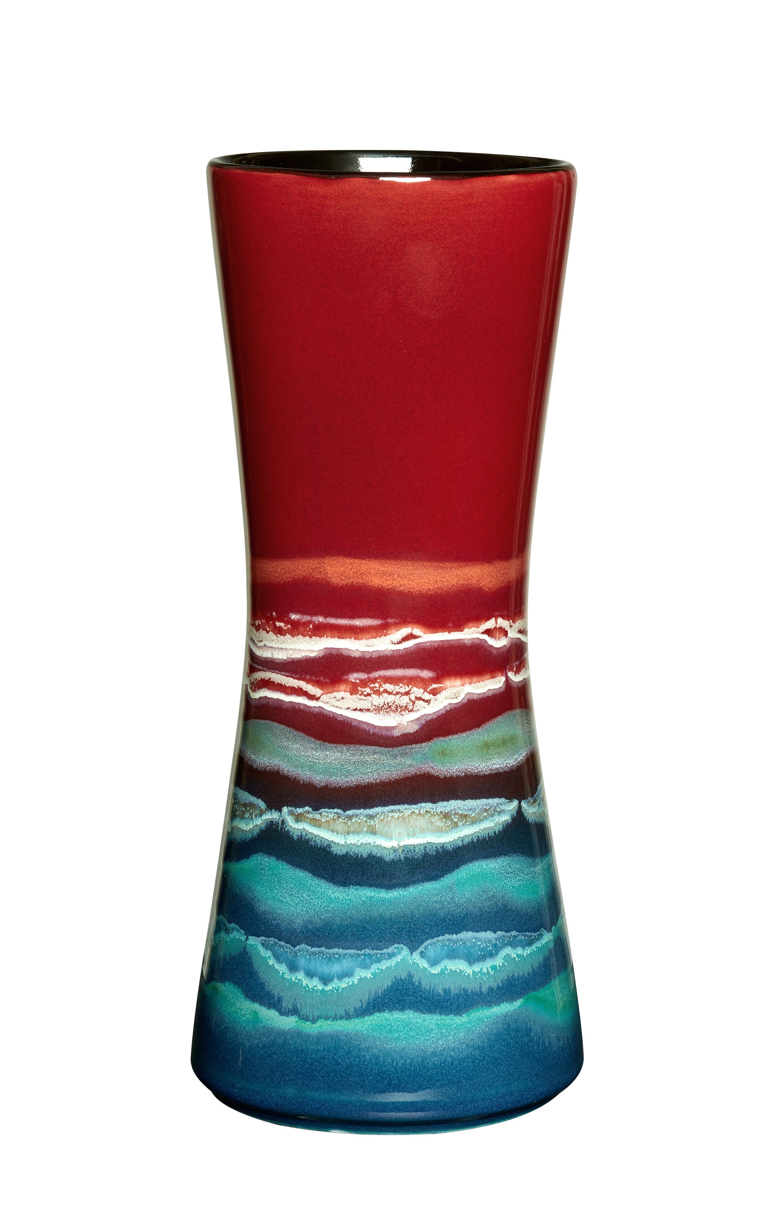 Poole Pottery Horizon 34cm Hourglass Vase
