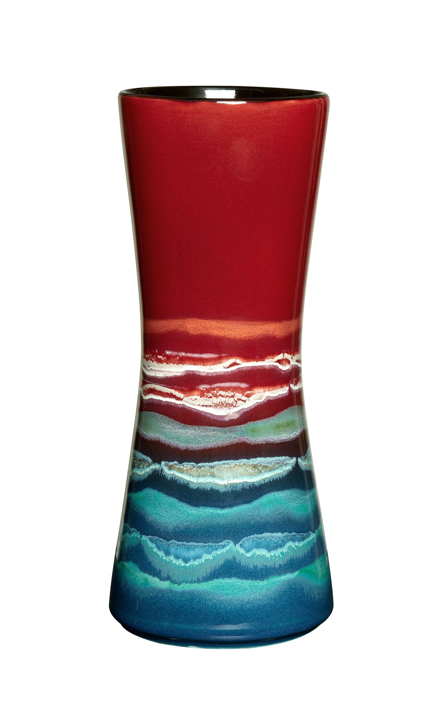 Poole Pottery Horizon 34cm Hourglass Vase-Goviers