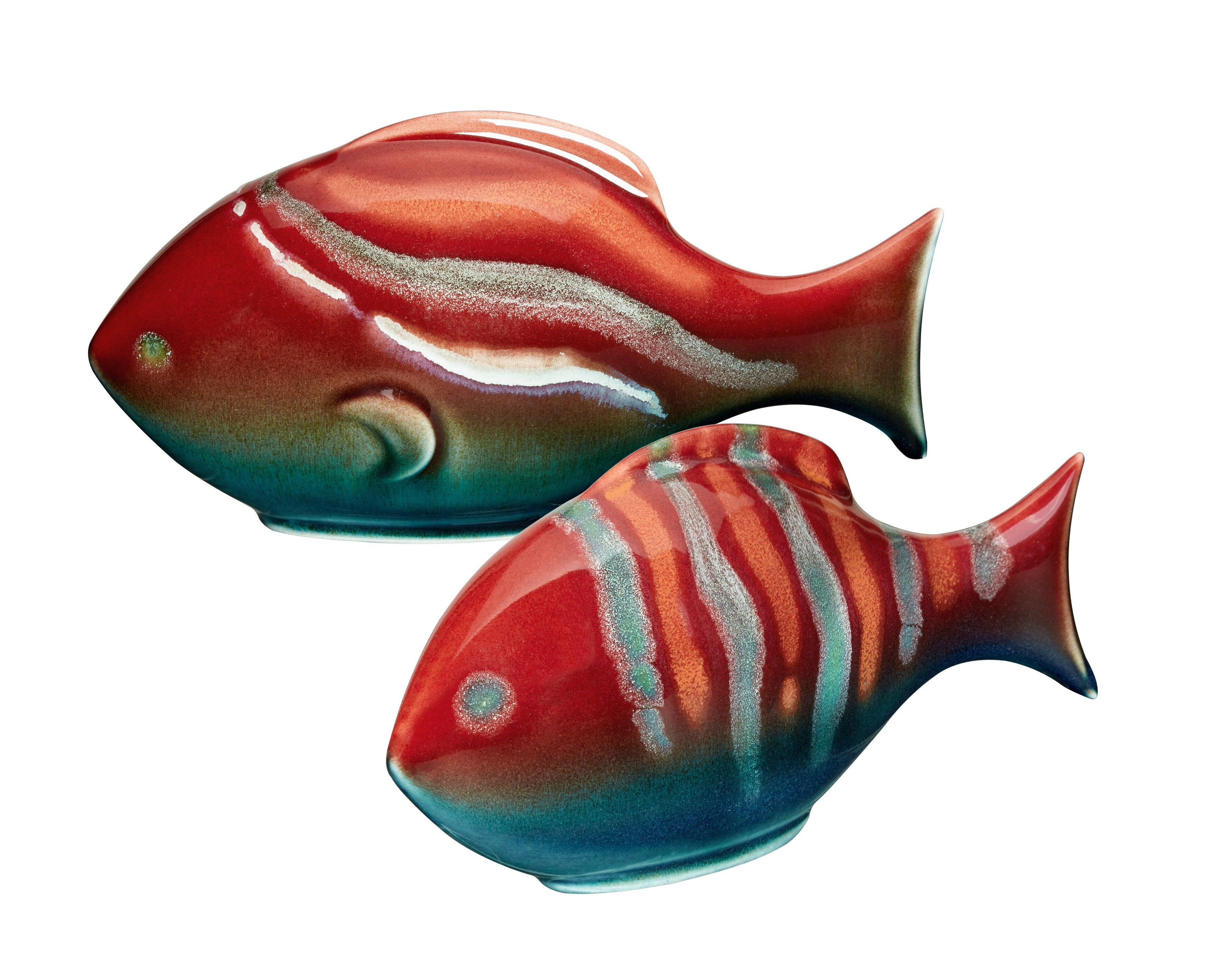 Poole Pottery Horizon Fish Pair Mixed