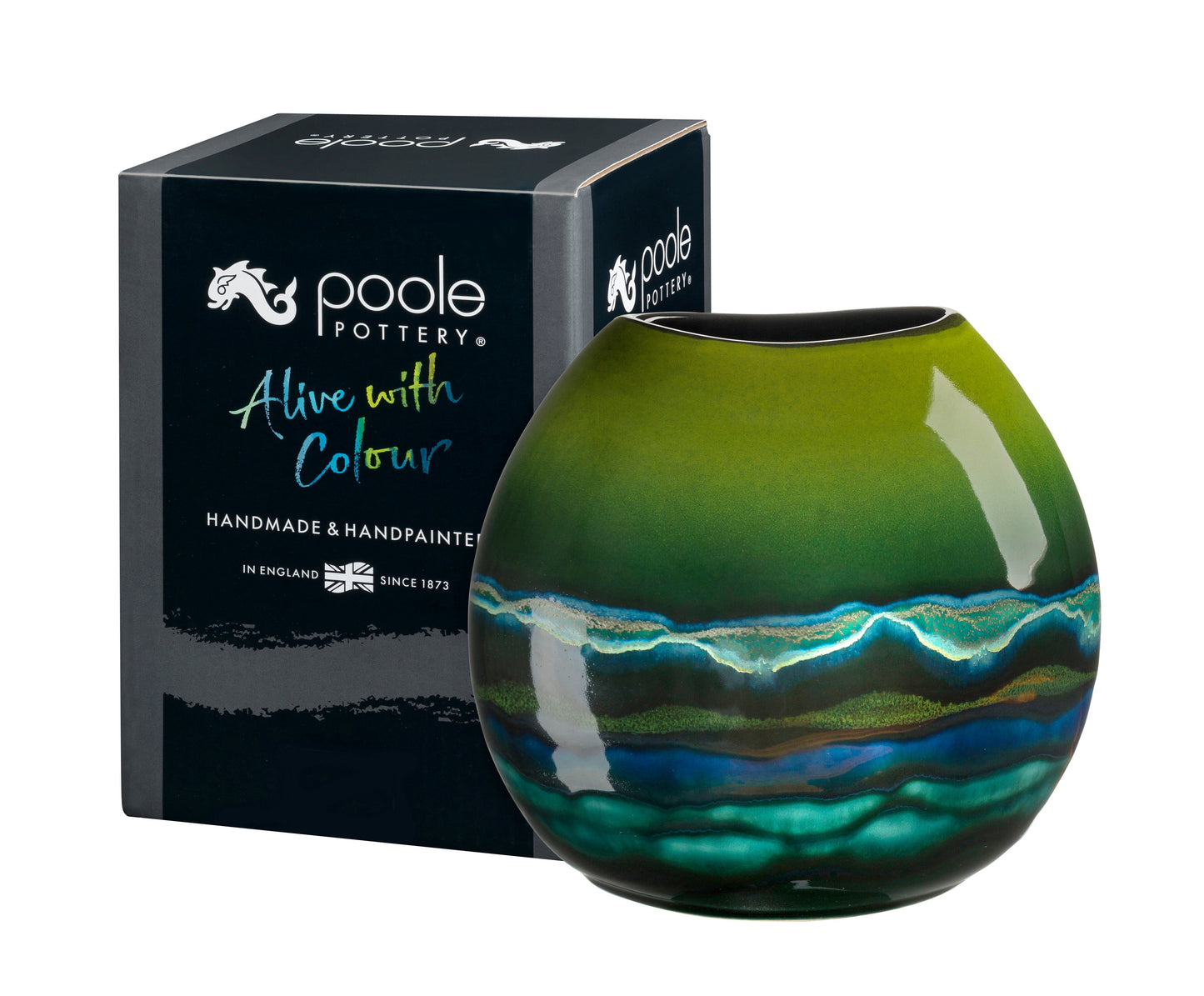 Poole Pottery Maya 20cm Purse Vase-Goviers