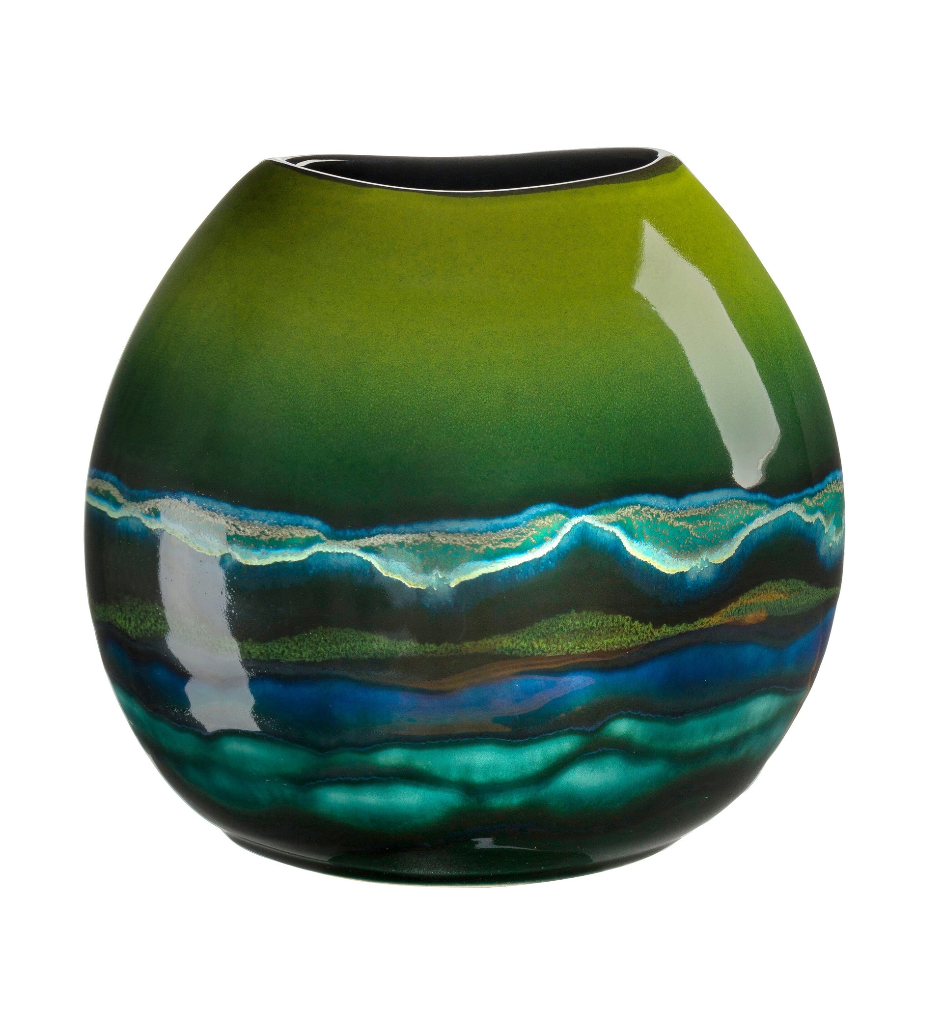 Poole Pottery Maya 20cm Purse Vase