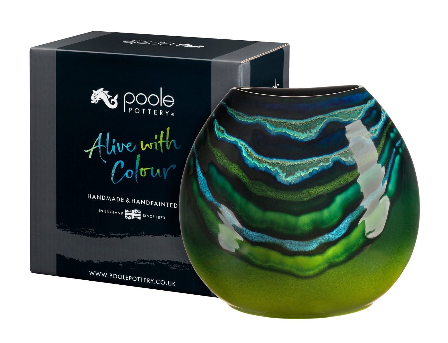 Poole Pottery Maya 26cm Purse Vase-Goviers