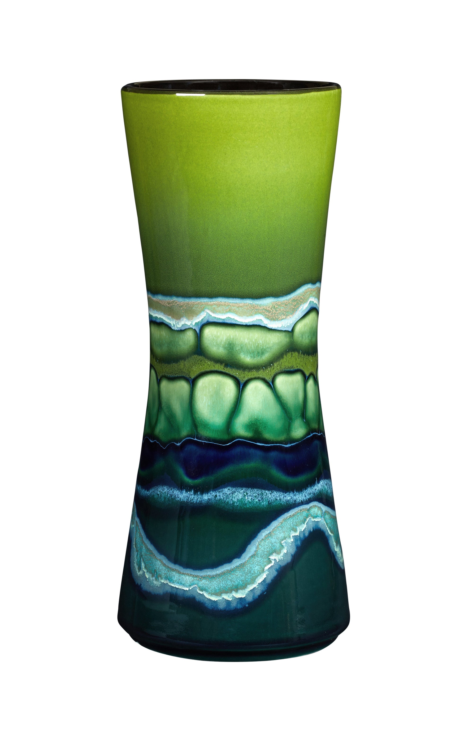 Poole Pottery Maya 34cm Hourglass Vase-Goviers