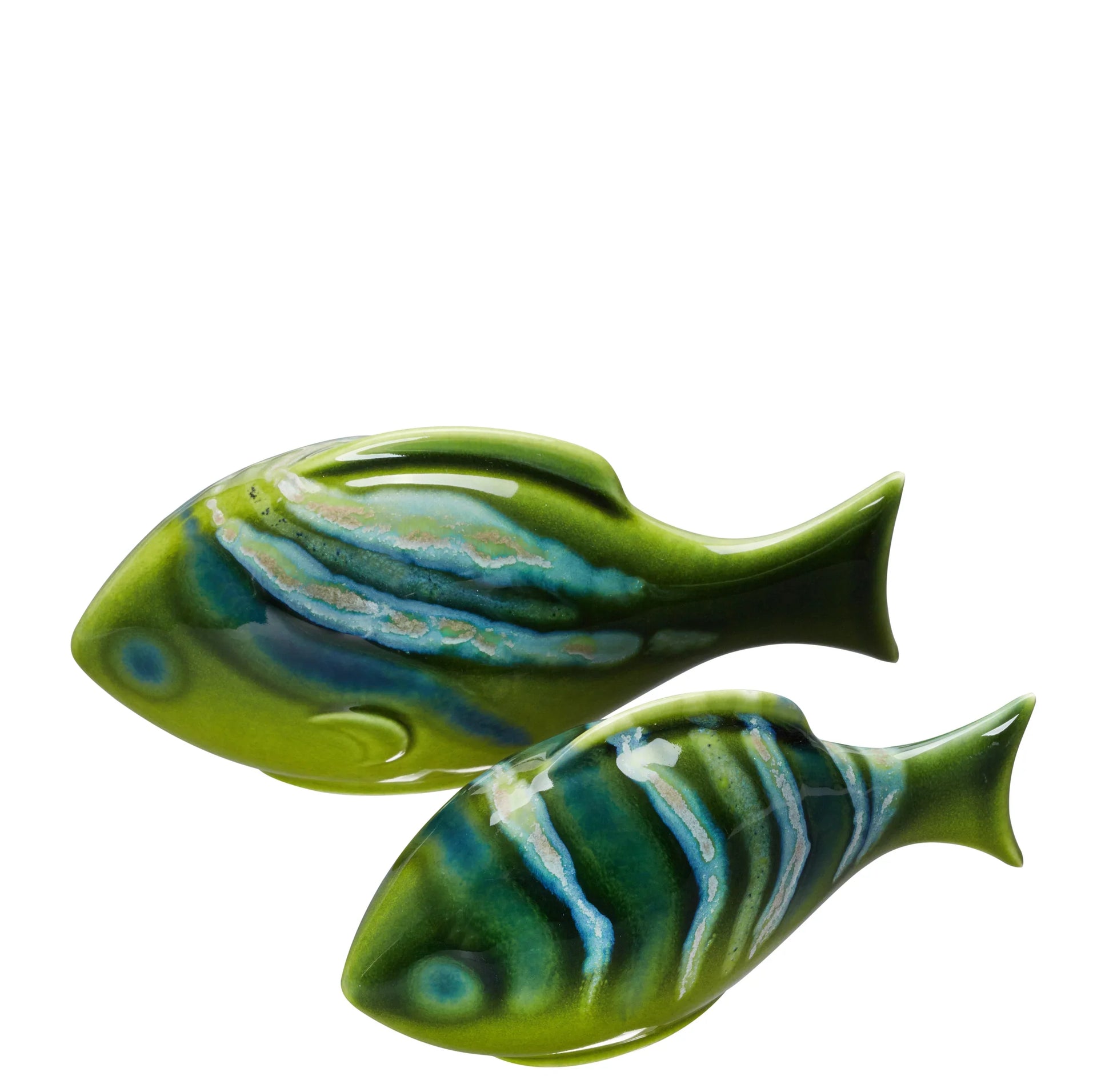 Poole Pottery Maya Fish Pair Mixed