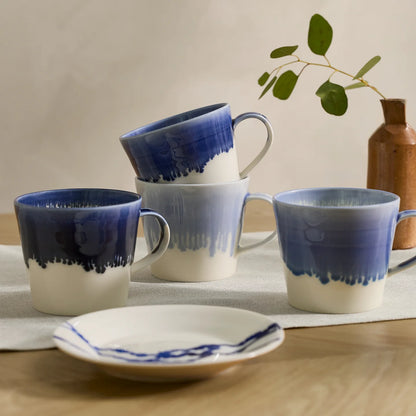 Royal Doulton Pacific Glaze Mug Blue, Set of 4