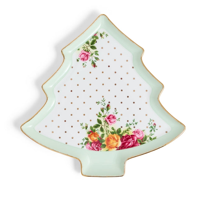 Royal Albert Old Country Roses Christmas Tree Serving Dish 27cm