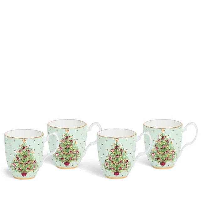 Royal Albert Old Country Roses Christmas Mug Set of 4
