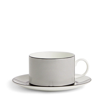 Wedgwood Vera Wang Luxe Graphite Teacup Saucer V2