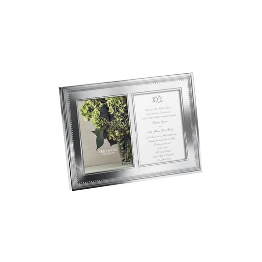 Wedgwood Vera Wang Grosgrain Double Invitation Photo Frame  5 x 7 inch