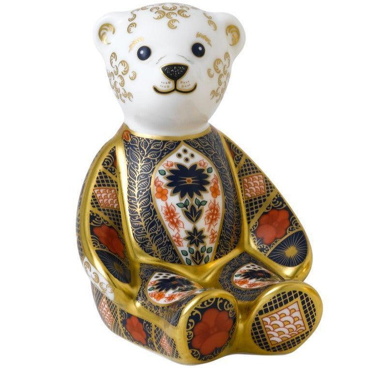 Royal Crown Derby Imari Solid Gold Band Teddy Bear New IN STOCK