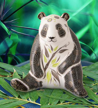 Royal Crown Derby Midnight Panda-Collectables-Goviers