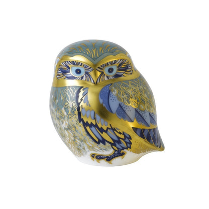 Royal Crown Derby Nightingale Owl-Paperweights-Goviers