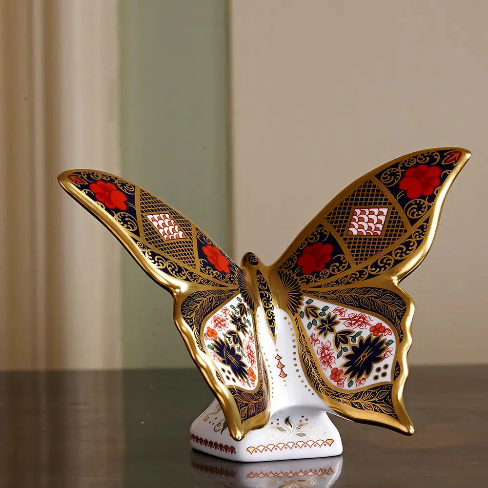 Royal Crown Derby Solid Gold Band Butterfly New