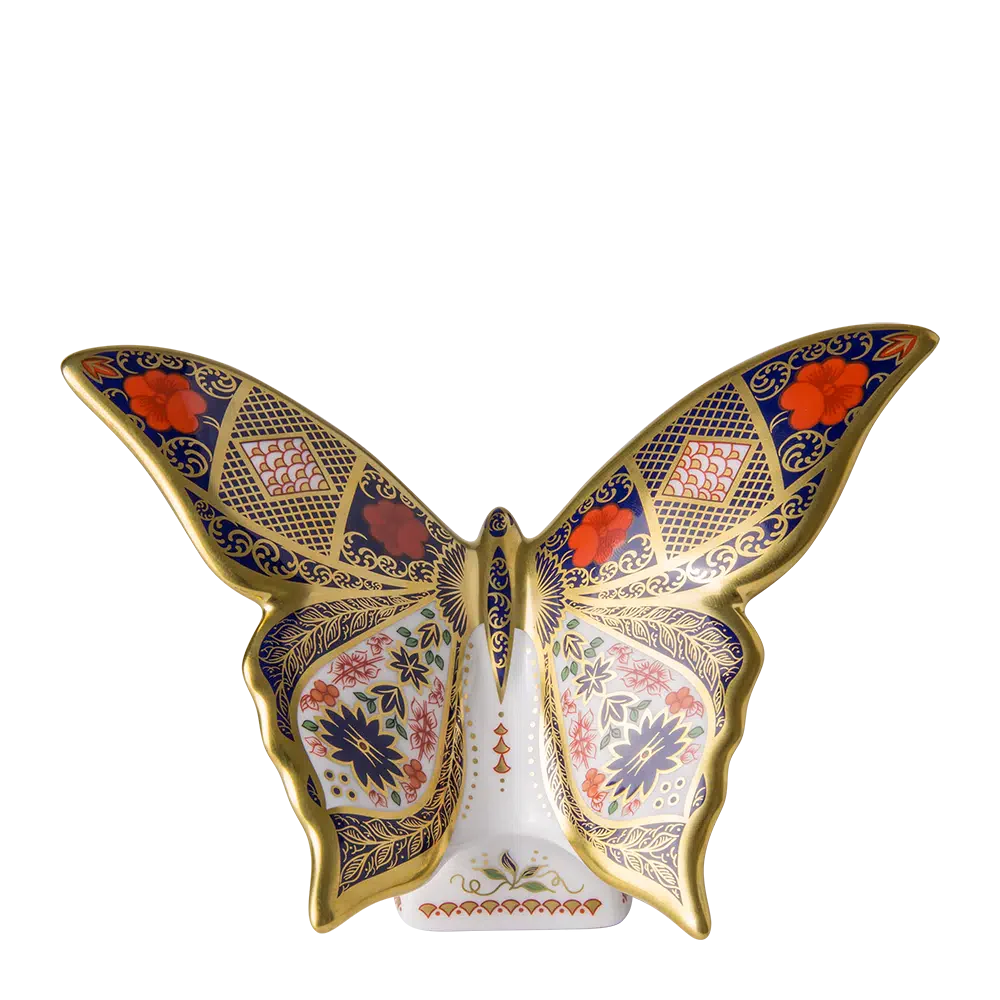 Royal Crown Derby Solid Gold Band Butterfly New
