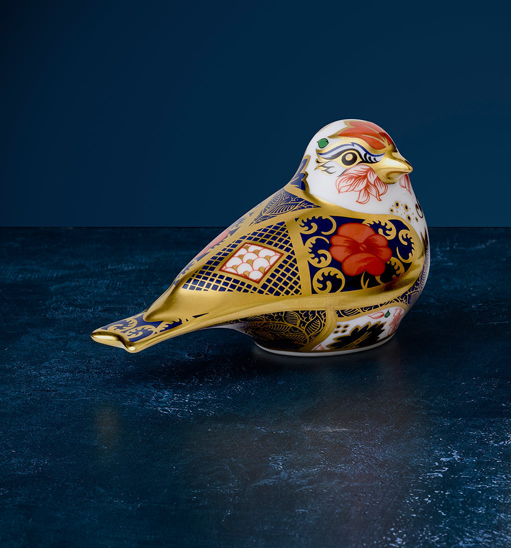 Royal Crown Derby Solid Gold Band Goldfinch-Collectables-Goviers