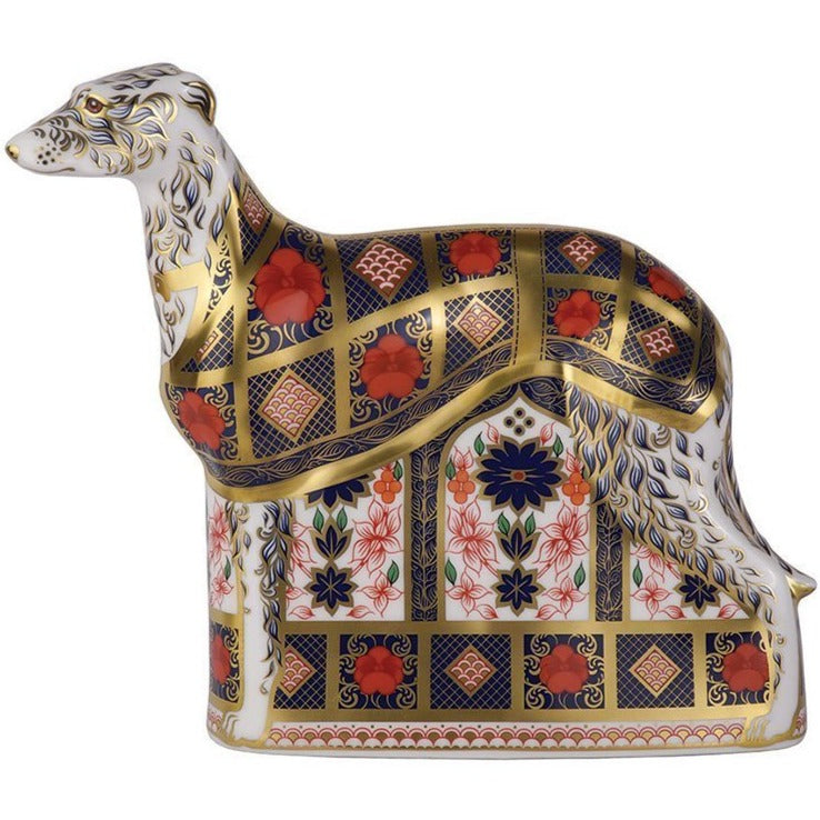 Royal Crown Derby Solid Gold Band Lurcher New
