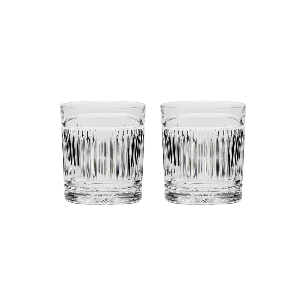 Royal Scot Crystal Art Deco Large Tumbers Set of 2