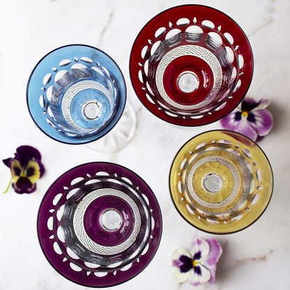 Royal Scot Crystal Belgravia Mixed Colours Large Crystal Tumblers Set of 4-Goviers