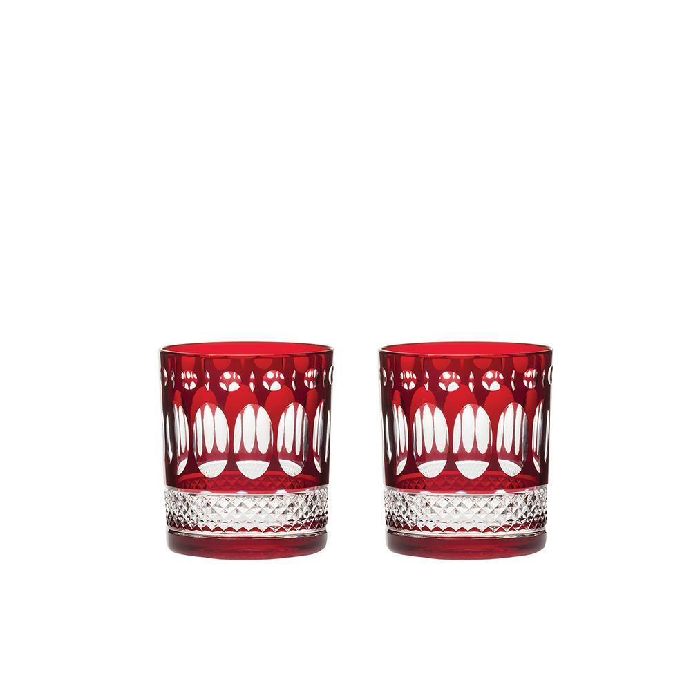 Royal Scot Crystal Belgravia Ruby Red Large Crystal Tumblers Set of 2