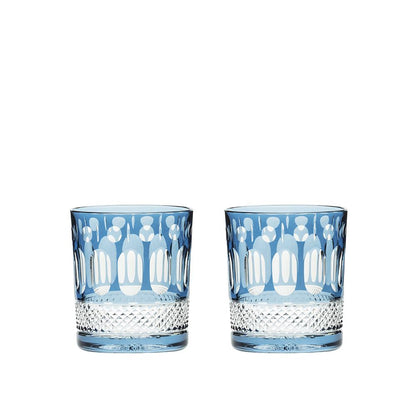 Royal Scot Crystal Belgravia Sky Blue Large Crystal Tumblers Set of 2-Goviers
