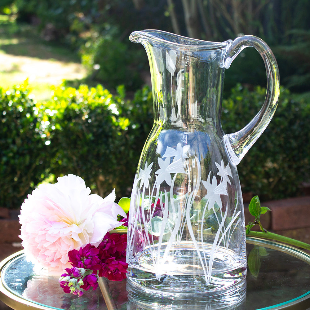 Royal Scot Crystal Daffodil Large 1.5 Litre Jug